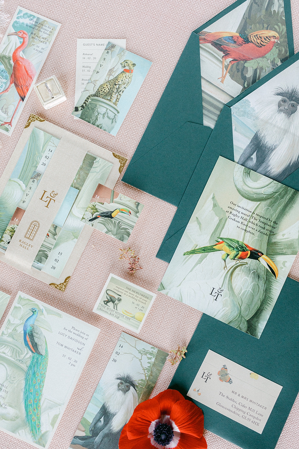 BEST WEDDING PLANNER UK STATIONERY TROPICAL