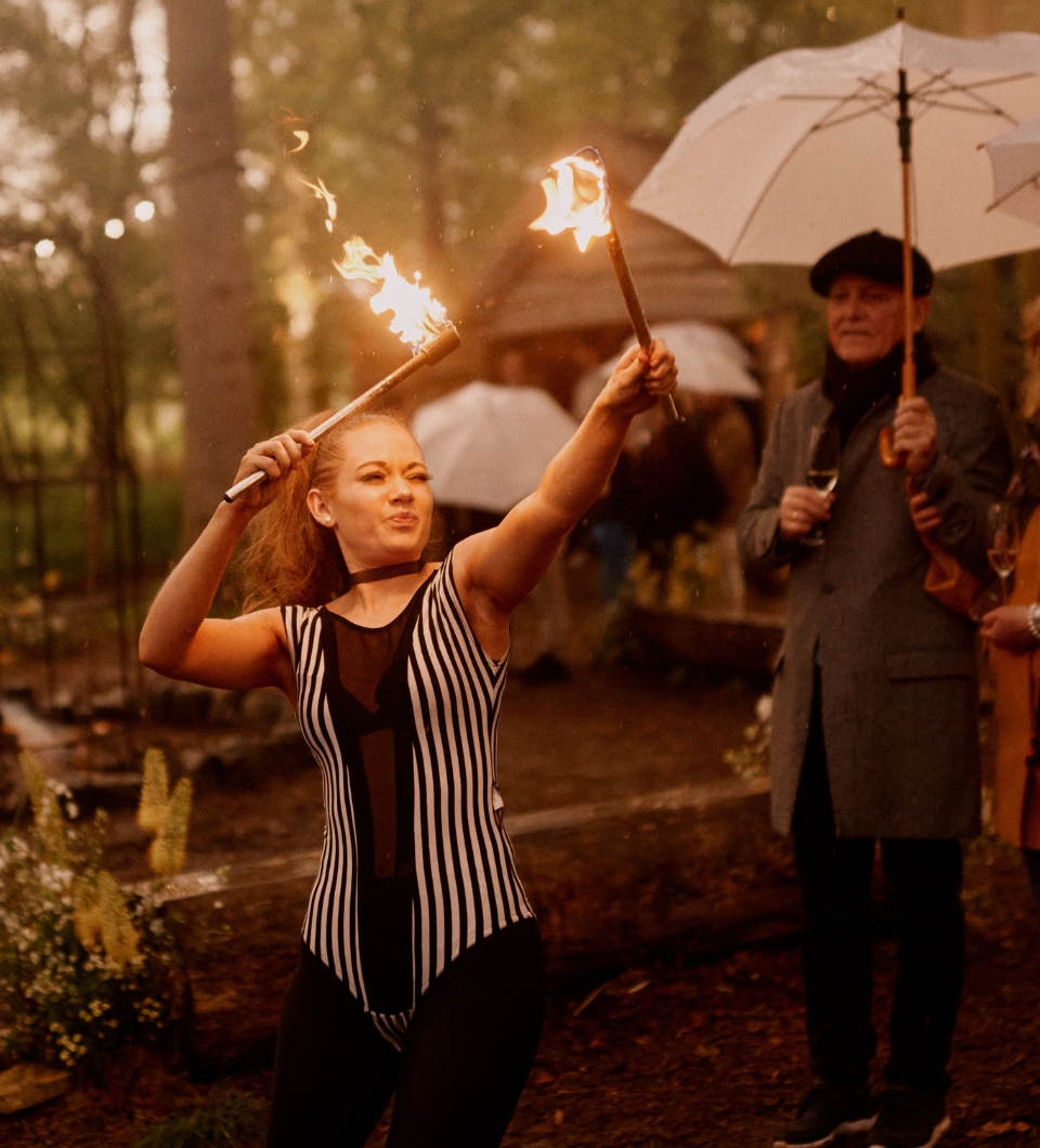 CORPORATE AND BRAND EVENT PLANNING: Fire performer at corporate retreat CORPORATE AND BRAND EVENT PLANNING: Fire performer at corporate retreat